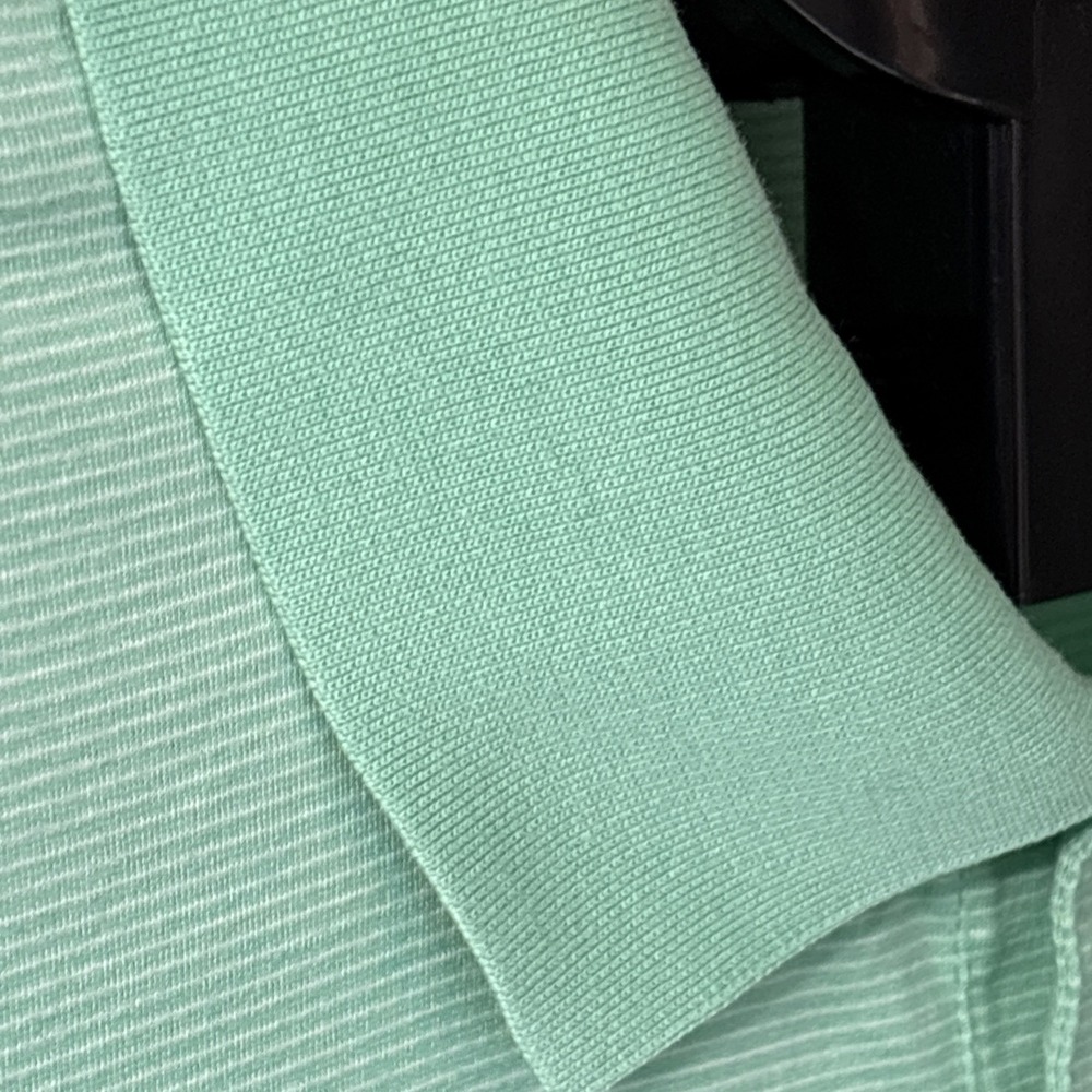 Peter Millar Polo Shirt Mens XL Green Stripe Short Sleeve Golf Cotton Stretch - Picture 5 of 7